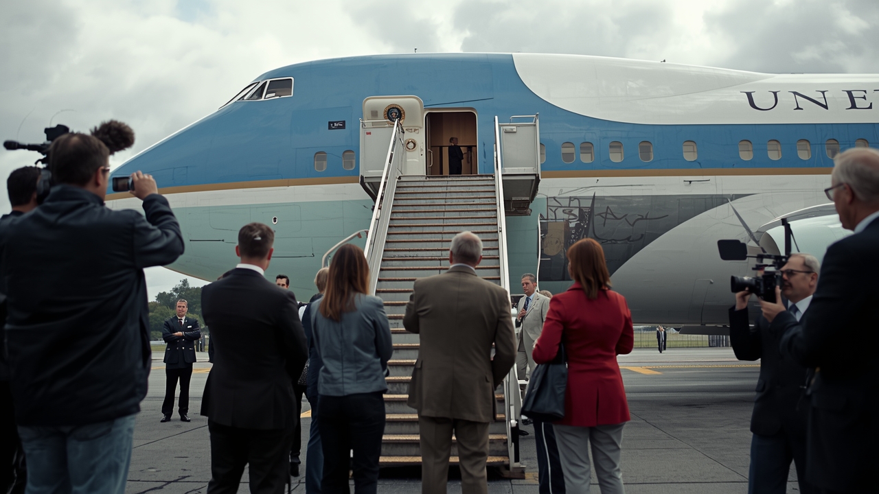 CNN team barred from Air Force One